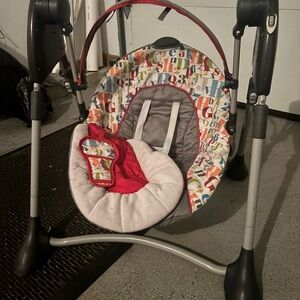 Colorful Baby Swing with Alphabet Design